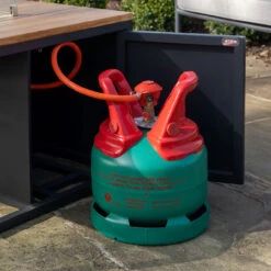 Cosiloft 100 Black And Teak With Glass -Outdoor Grill Shop 18 508 BK TK Lifestyle 3 53115.1643730765