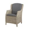 4 Seasons Outdoor - Brighton Rattan Dining Chair With 2 Cushions - Pure 2 4 Seasons Outdoor - Brighton Rattan Dining Chair With 2 Cushions - Pure -Outdoor Grill Shop 211668 brighton dining chair pure 51724.1645449821