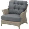 4 Seasons - Valentine Rattan Living Chair With 2 Cushions - Pure -Outdoor Grill Shop 211736 30536.1645450175