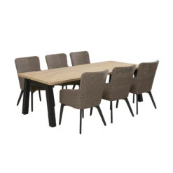 4 Seasons Outdoor - Luxor 6 Seater Rattan Dining Set With 240cm X 100cm Rectangular Table
