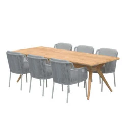 4 Seasons Outdoor - Bernini 6 Seater Dining Set With 2.4m X 1m Rectangular Table