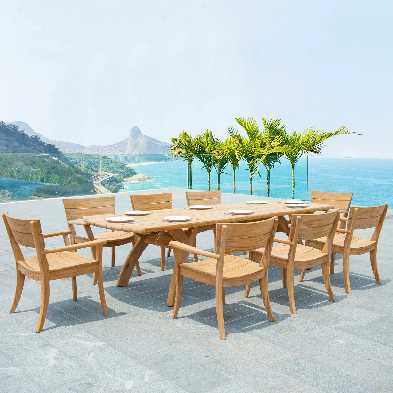 Alexander Rose - Sorrento 8 Seat Dining Set
