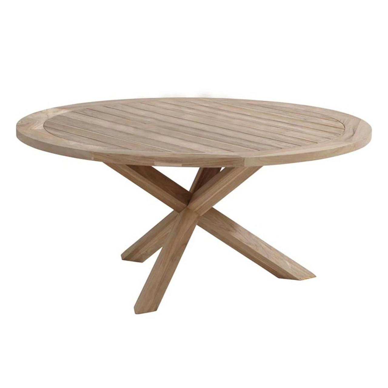 4 Seasons Outdoor - Avila 6 Seater Teak Dining Set With Circular Table 160cm 5 4 Seasons Outdoor - Avila 6 Seater Teak Dining Set With Circular Table 160cm - Image 3