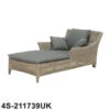 4 Seasons - Valentine Rattan Sun Lounger One Seater With 4 Cushions, Pure -Outdoor Grill Shop 4 seasons outdoor valentine rattan sun lounger one seater with 4 cushions pure 1 1 62876.1645450223