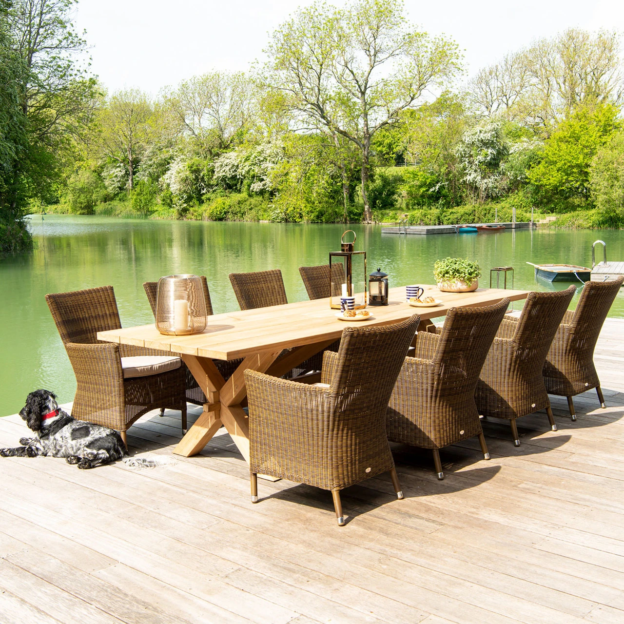 Alexander Rose - Teak Plank Table 2.4m X 1m 4 Alexander Rose - Teak Plank Table 2.4m X 1m - Image 2