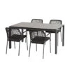 4 Seasons Outdoor - Barista 4 Seater Dining Set With 1.6m X 0.95m Rectangular Table -Outdoor Grill Shop 91122 x4 19608 19609 49196.1677146880
