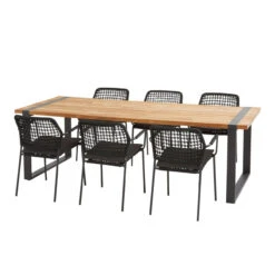 4 Seasons Outdoor - Barista 6 Seater Dining Set With 2.4m X 1m Rectangular Table