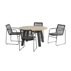 4 Seasons Outdoor - Elba/Derby Dining Set, 4 Seater