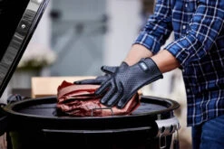 Weber® Silicone Grilling Gloves -Outdoor Grill Shop Weber Silicone Grilling Gloves in use with Kamado 11735.1651566701