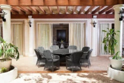 Alexander Rose Monte Carlo Rattan Table & Glass 1.8M Ø Grey -Outdoor Grill Shop alexander rose monte carlo rattan table glass 1.8m grey 1 26957.1627641004