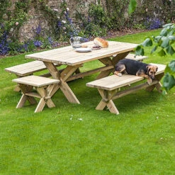 Alexander Rose Pine 8 Seater Farmers Set