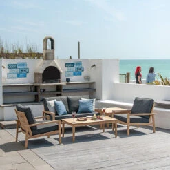 Alexander Rose Roble Lounge 2 Seater Sofa -Outdoor Grill Shop alexander rose roble lounge 2 seater sofa charcoal lifestyle 77791.1627985530