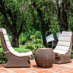 Alexander Rose San Marino Rattan Lazy Chair With Cushion -Outdoor Grill Shop alexander rose san marino rattan lazy chair with cushion set2 38416.1627995774