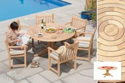 Alexander Rose Roble 8 Seater Set With Integral Lazy Susan 175cm Oatmeal -Outdoor Grill Shop ar 147 roble table lazy susan social 900x600 wm 23079.1627987307