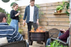 Brava Steel Branded Firepit -Outdoor Grill Shop brava steel branded firepit lifestyle image 1 85176.1649849414