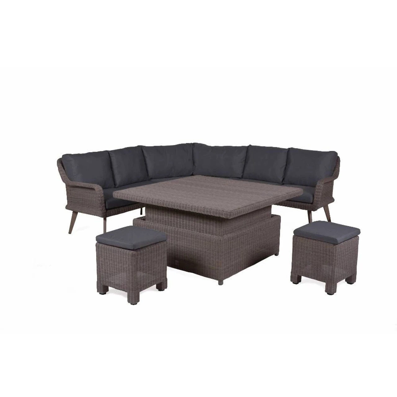 4 Seasons Outdoor - Memphis Medium Cosy Dining Set, Polyloom Pebble 4 4 Seasons Outdoor - Memphis Medium Cosy Dining Set, Polyloom Pebble - Image 2