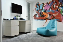 Monster B Bag Lime PU Indoor Bean Bag -Outdoor Grill Shop kids mini b bag pu indoor bean bag show in kid s room 2 6 71070.1651050101