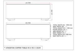 4 Seasons Outdoor - Kingston 5 Piece Modular Rattan Sofa Set With Coffee Table, Pure -Outdoor Grill Shop kingston coffee table 95x95x35 82817.1628330685