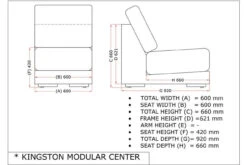 4 Seasons Outdoor - Kingston 5 Piece Modular Rattan Sofa Set With Coffee Table, Pure -Outdoor Grill Shop kingston modular center 2 24305.1628330684