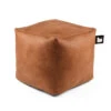 Luxury Box Tan Faux Leather Indoor Footrest