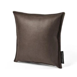 Luxury Faux Leather Indoor Cushion Slate