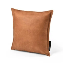 Luxury Faux Leather Indoor Cushion Tan
