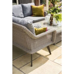 4 Seasons Outdoor - Memphis XL Cosy Dining Set, Polyloom Pebble -Outdoor Grill Shop nmthqfpq 57989.1628345822