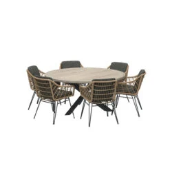 4 Seasons Outdoor - Cottage 6 Seater Dining Set With Louvre Table