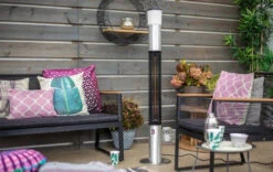 Silver Tower Electric Heater With Built-in Bluetooth Speaker -Outdoor Grill Shop silver tower electric heater with built in bluetooth speaker 92978.1628065853