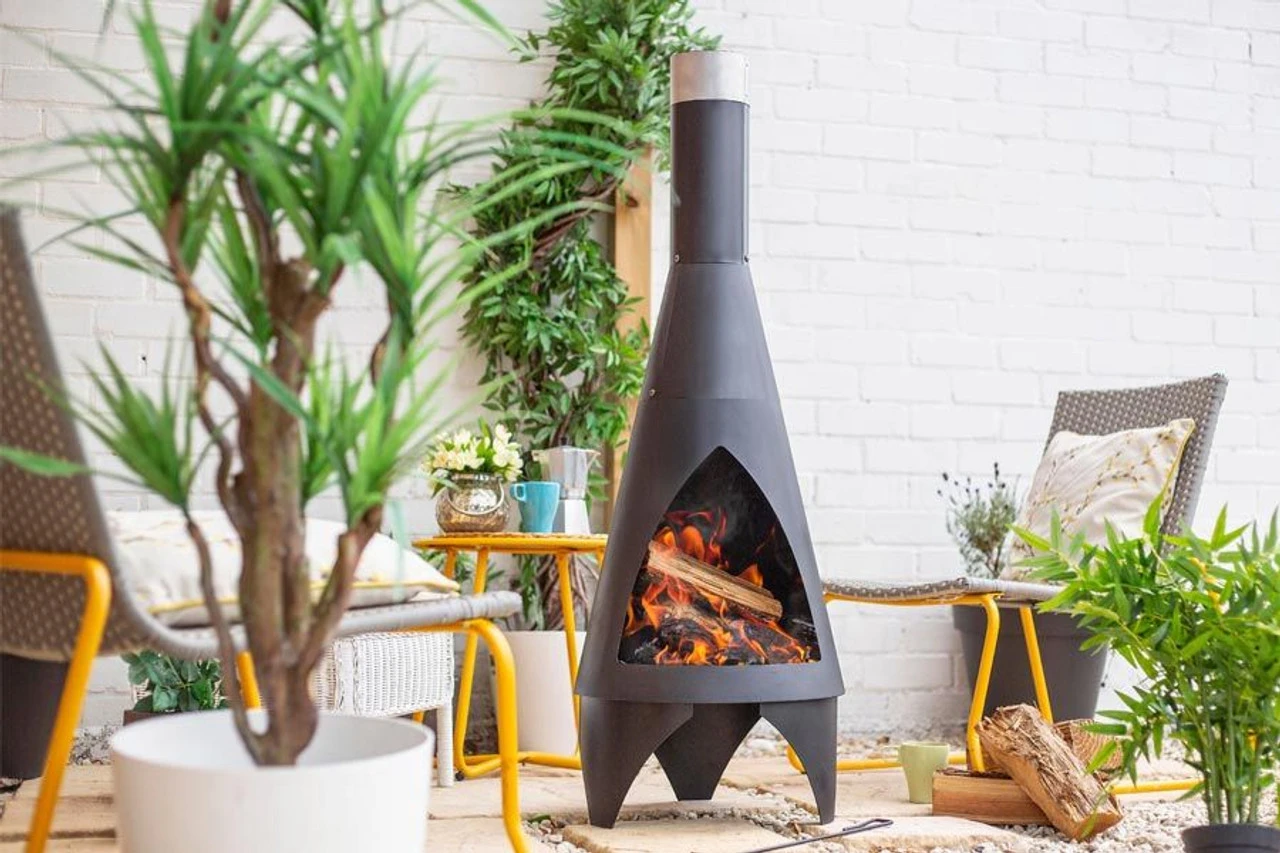 Steel Chimenea Colorado Medium Black 125cm - Image 2