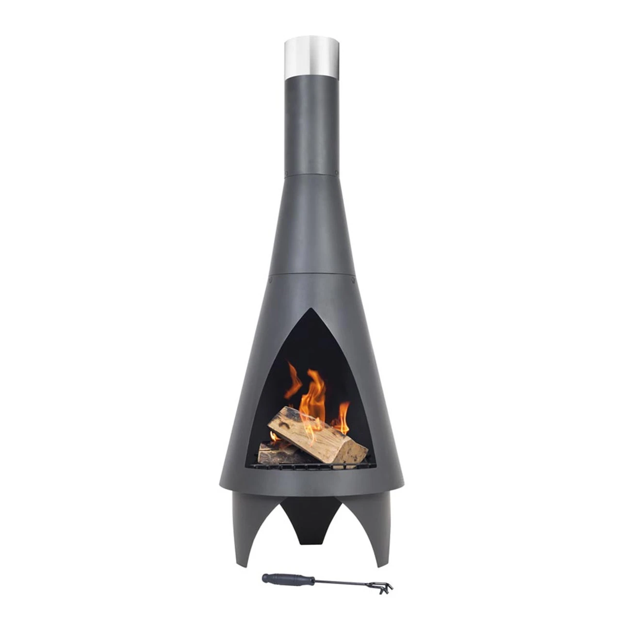 Steel Chimenea Colorado Medium Black 125cm