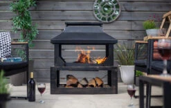 Stonehurst Fireplace With Log Store -Outdoor Grill Shop stonehurst fireplace 2 715x452 37630.1628064950