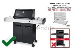 Weber® Spirit 200 Stainless Steel Grates (pre-2013) 7 Weber® Spirit 200 Stainless Steel Grates (pre-2013) -Outdoor Grill Shop weber stainless steel spirit 200 series cooking grates suitable for pre 2013 models only 53962.1626698967