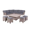 4 Seasons Outdoor - Memphis XL Cosy Dining Set, Polyloom Pebble -Outdoor Grill Shop xl memphis set v2 23002.1628345822